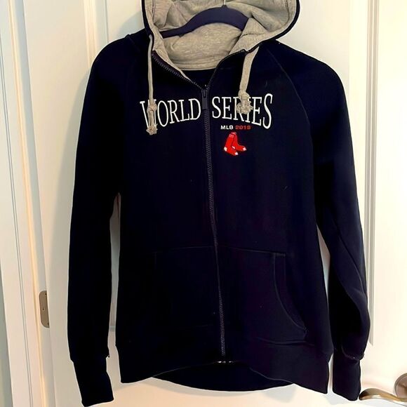 Authentic Antigua Embroidered Boston Red Sox 2018 World Series Hoodie Full Zip - Picture 1 of 9